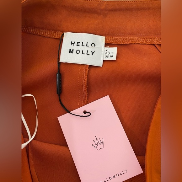 NWT Hello Molly SO AUTOMATIC PANTS In Orange Women’s Size XL - Picture 8 of 11